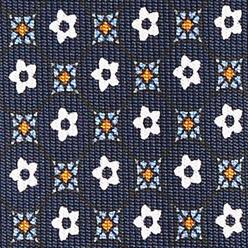 CRAVATTA SARTORIALE EXTRA LONG IN SETA BLU SCURO