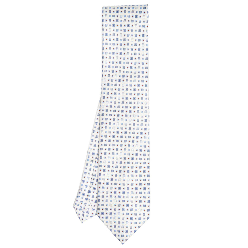 WHITE EXTRA LONG SARTORIAL SILK TIE