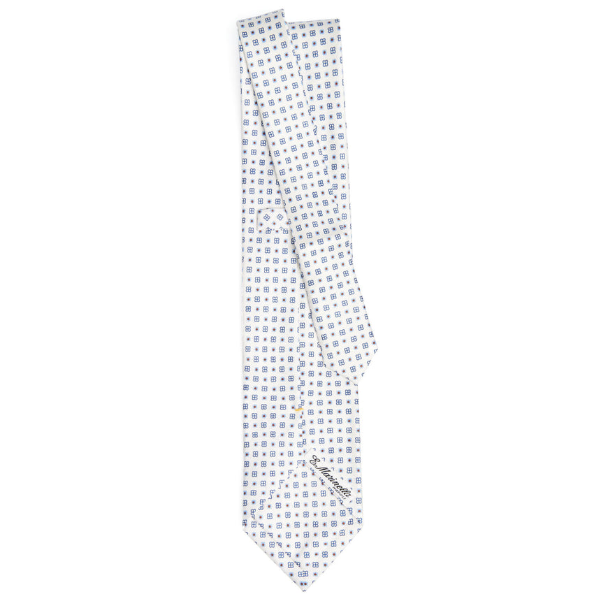 WHITE EXTRA LONG SARTORIAL SILK TIE