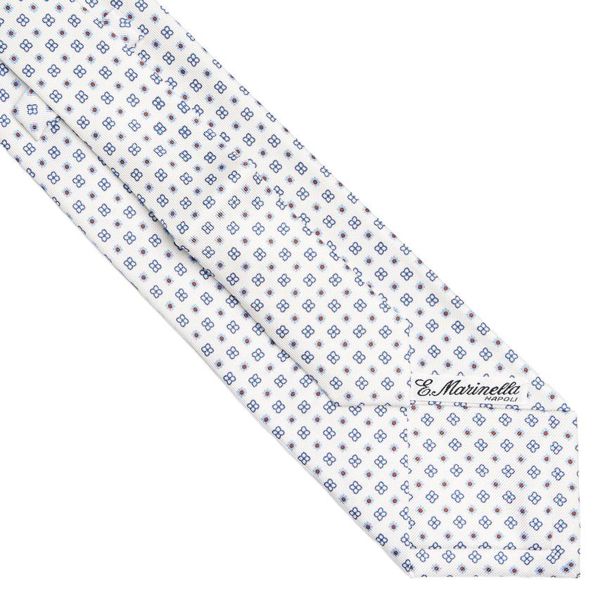 WHITE EXTRA LONG SARTORIAL SILK TIE