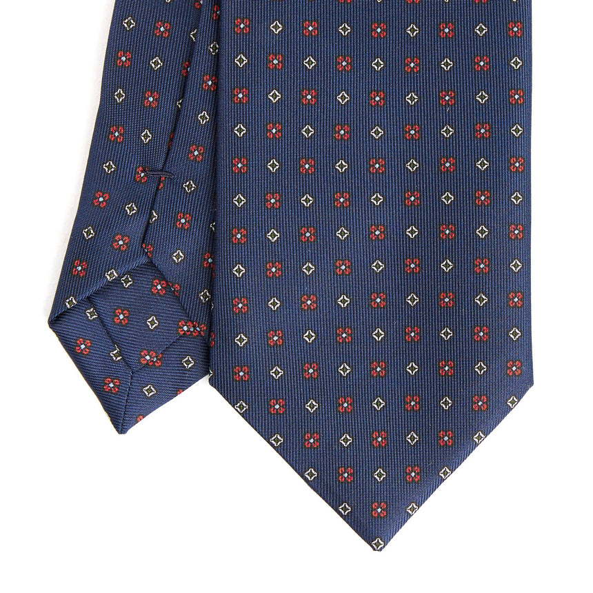 CRAVATTA SARTORIALE EXTRA LONG IN SETA BLU SCURO