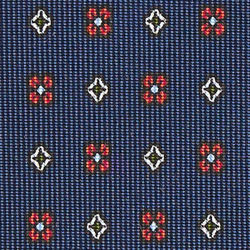 CRAVATTA SARTORIALE EXTRA LONG IN SETA BLU SCURO