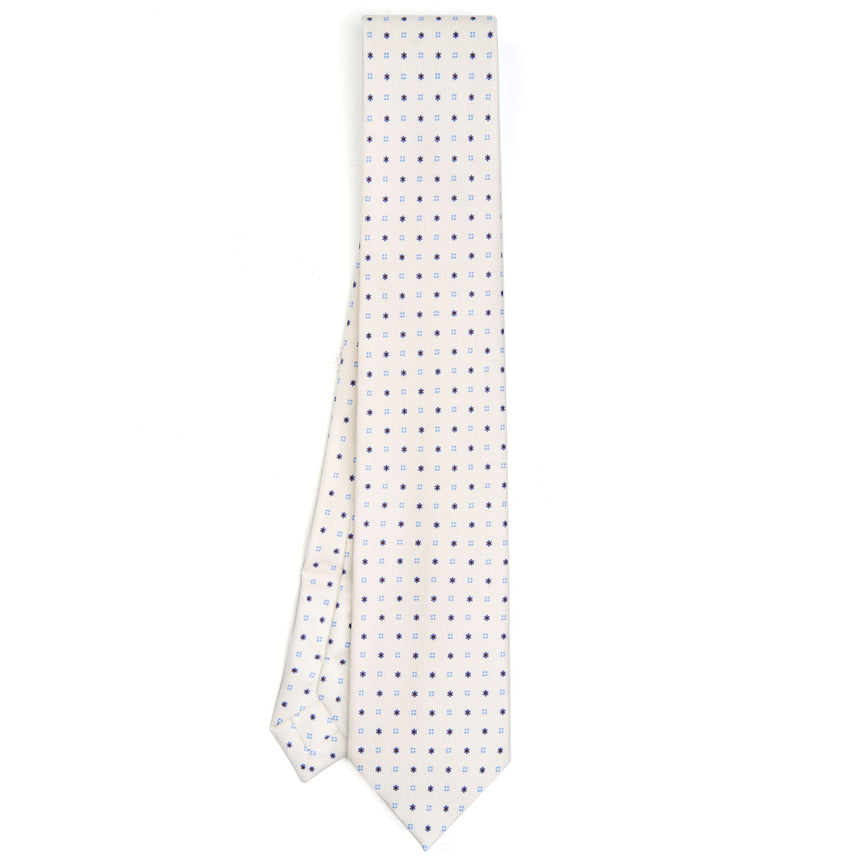 WHITE EXTRA LONG SARTORIAL SILK TIE