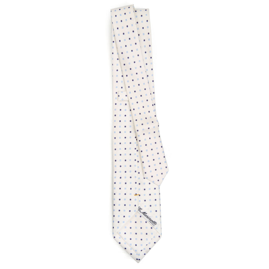 WHITE EXTRA LONG SARTORIAL SILK TIE