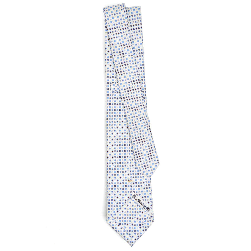 WHITE EXTRA LONG SARTORIAL SILK TIE