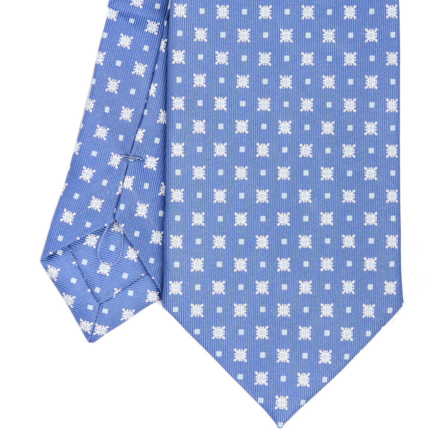 CRAVATTA SARTORIALE EXTRA LONG IN SETA AZZURRO POLVERE