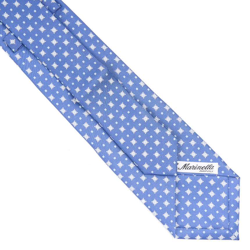 CRAVATTA SARTORIALE EXTRA LONG IN SETA AZZURRO POLVERE