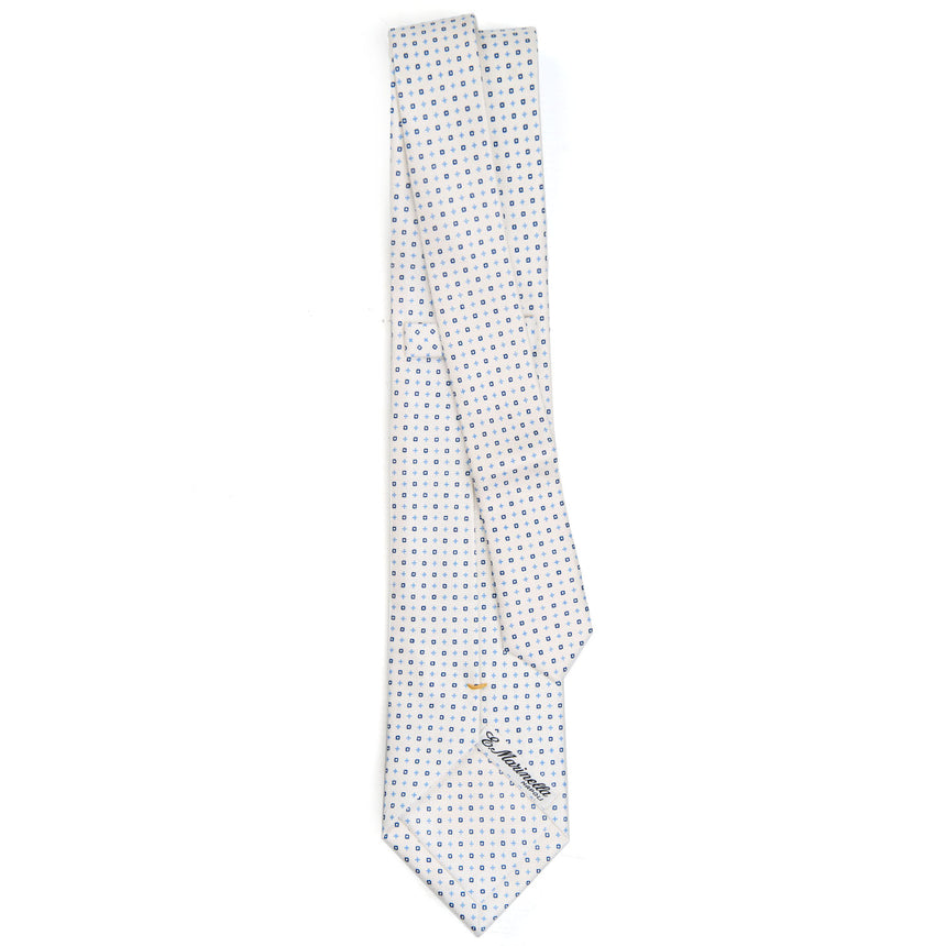 WHITE EXTRA LONG SARTORIAL SILK TIE