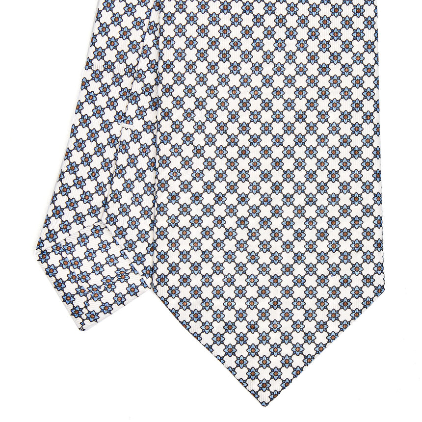 WHITE EXTRA LONG SARTORIAL SILK TIE