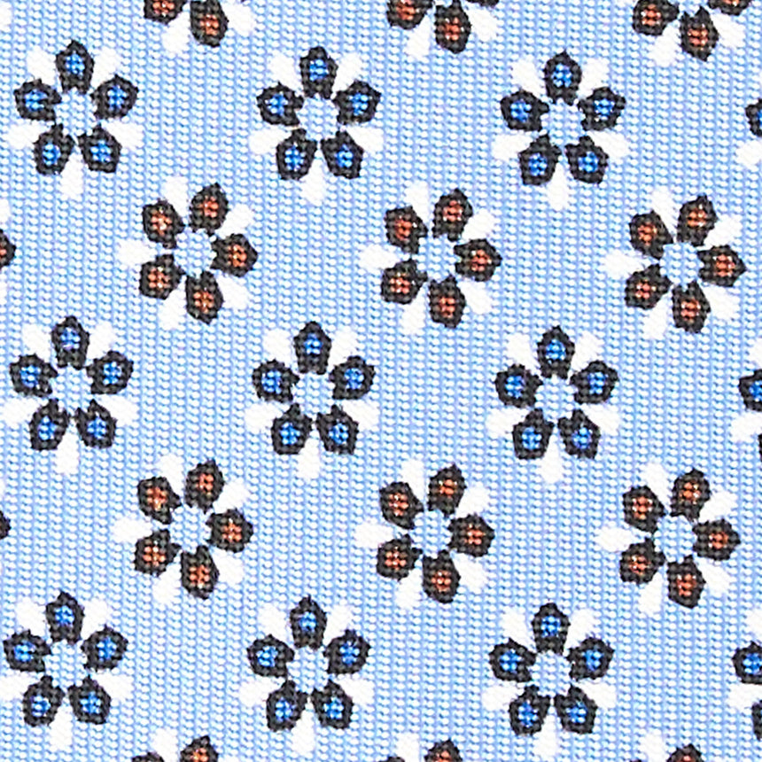 CRAVATTA SARTORIALE EXTRA LONG IN SETA AZZURRA