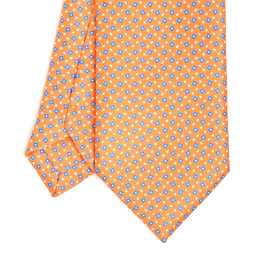 CRAVATTA SARTORIALE EXTRA LONG IN SETA ARANCIONE