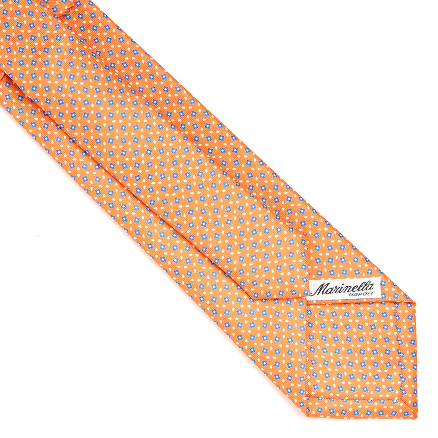 CRAVATTA SARTORIALE EXTRA LONG IN SETA ARANCIONE