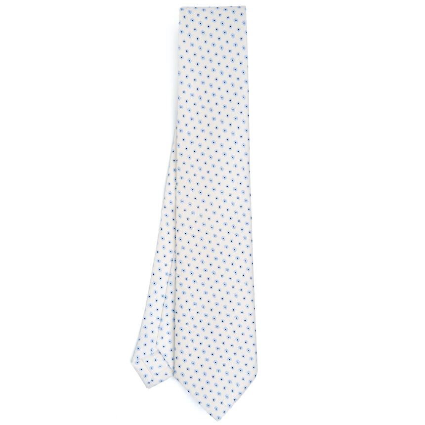CRAVATTA SARTORIALE EXTRA LONG IN SETA BIANCA