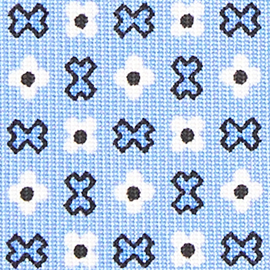 CRAVATTA SARTORIALE EXTRA LONG IN SETA AZZURRO