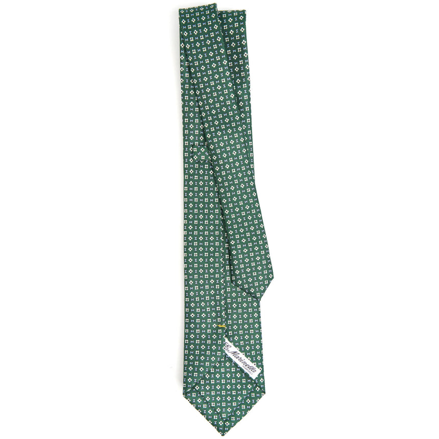 CRAVATTA SARTORIALE EXTRA LONG IN SETA VERDE SCURO