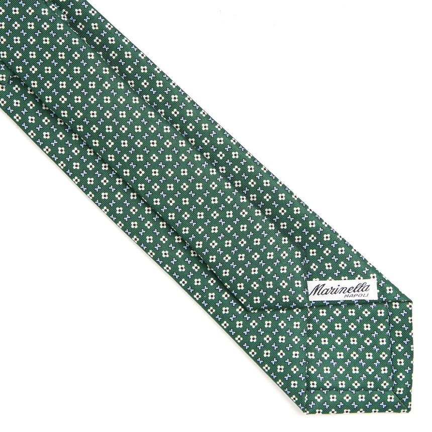 CRAVATTA SARTORIALE EXTRA LONG IN SETA VERDE SCURO