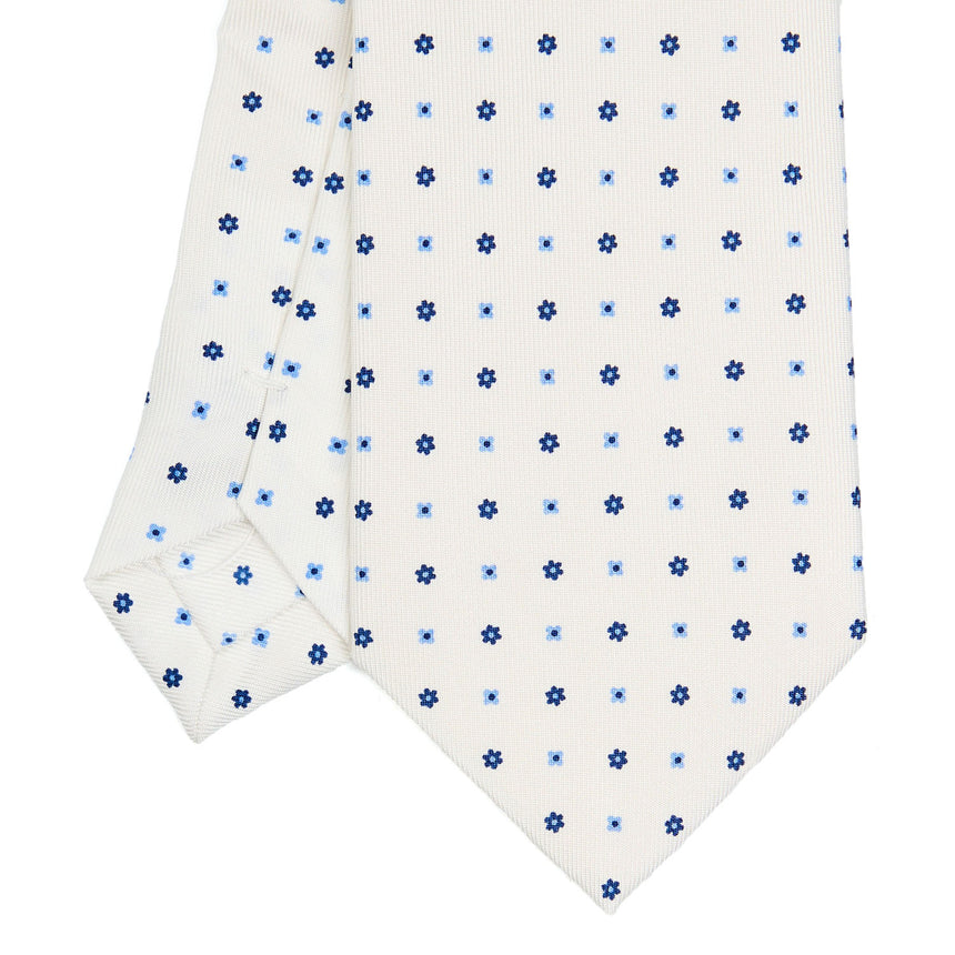 WHITE EXTRA LONG SARTORIAL SILK TIE
