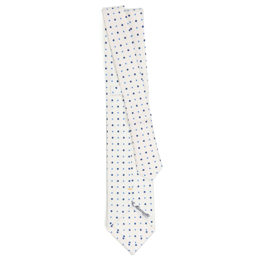 WHITE EXTRA LONG SARTORIAL SILK TIE