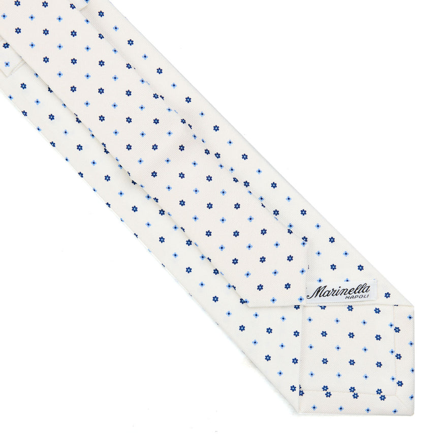 WHITE EXTRA LONG SARTORIAL SILK TIE