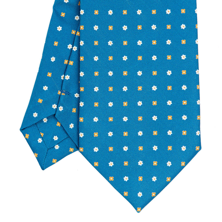 MID BLUE EXTRA LONG SARTORIAL SILK TIE