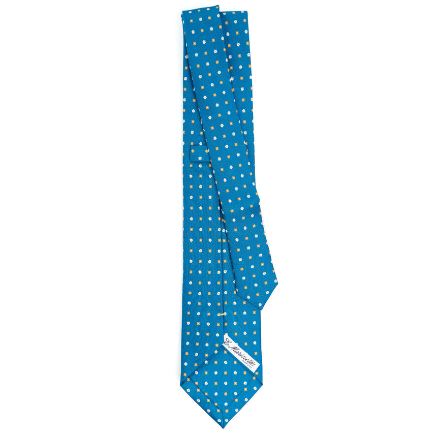 MID BLUE EXTRA LONG SARTORIAL SILK TIE