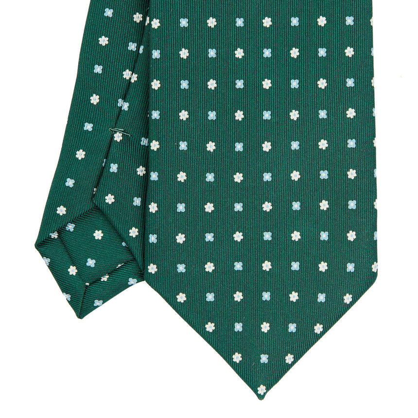 CRAVATTA SARTORIALE EXTRA LONG IN SETA VERDE SCURO