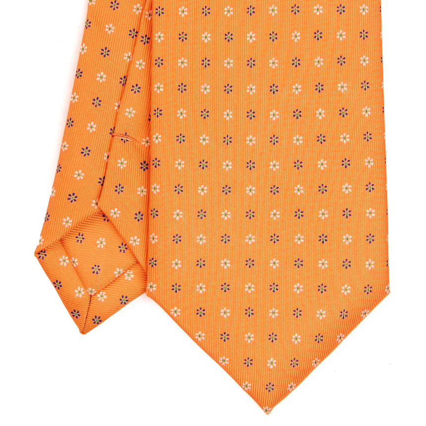 CRAVATTA SARTORIALE EXTRA LONG IN SETA ARANCIONE