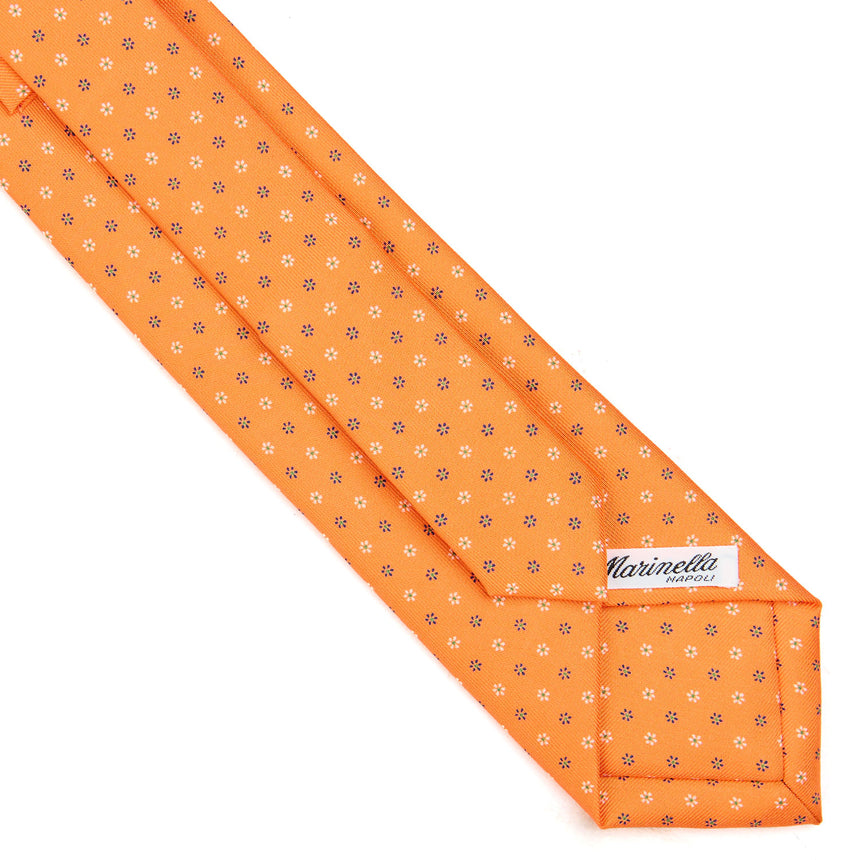 CRAVATTA SARTORIALE EXTRA LONG IN SETA ARANCIONE