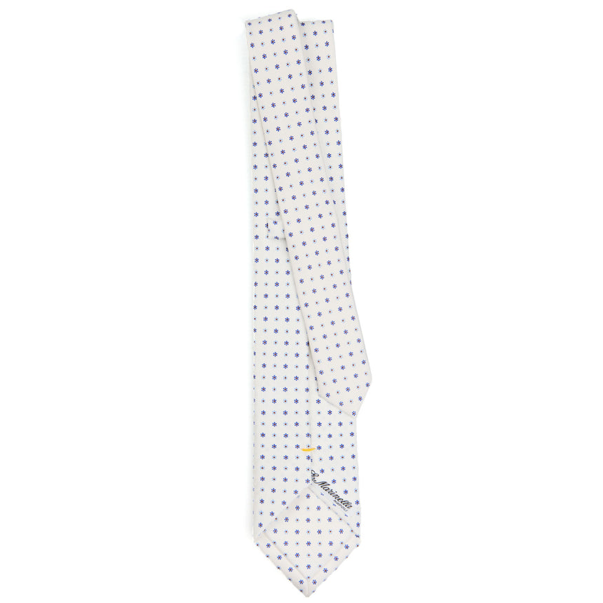 WHITE EXTRA LONG SARTORIAL SILK TIE