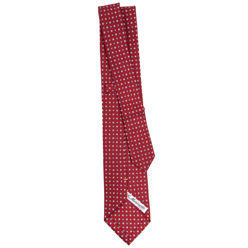 burgundy_extra_long_sartorial_silk_tie_small_flower_pattern_full_back_view