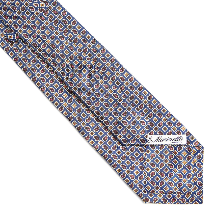 CRAVATTA SARTORIALE EXTRA LONG IN SETA BLU