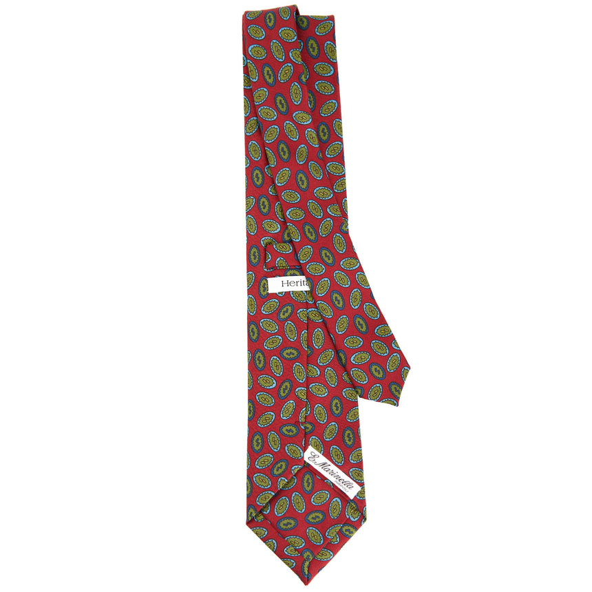 CRAVATTA IN SETA BORDEAUX COLLEZIONE HERITAGE RETRO