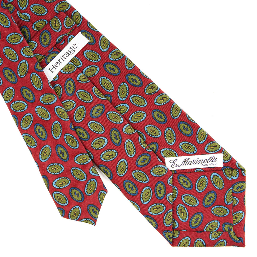 CRAVATTA IN SETA BORDEAUX COLLEZIONE HERITAGE RETRO