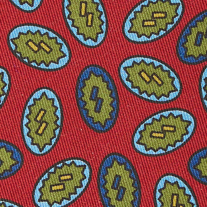 CRAVATTA IN SETA BORDEAUX COLLEZIONE HERITAGE RETRO