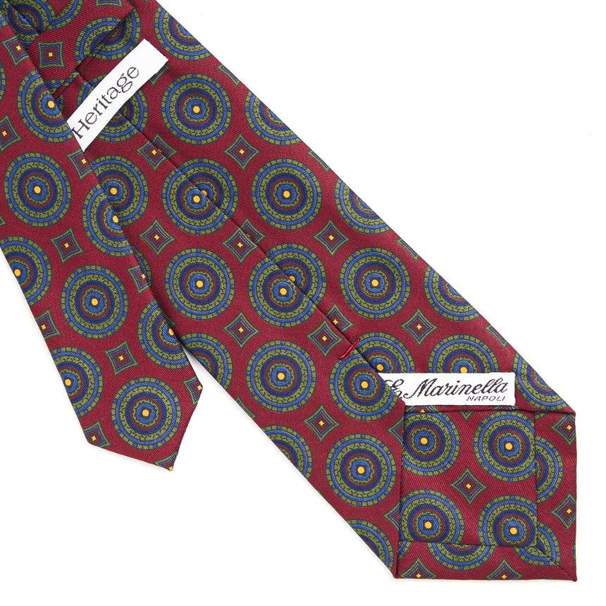 BURGUNDY HERITAGE COLLECTION SILK TIE
