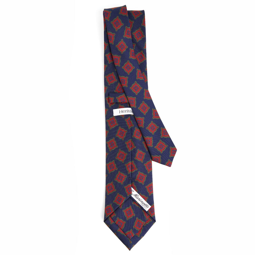 DARK BLUE HERITAGE COLLECTION SILK TIE