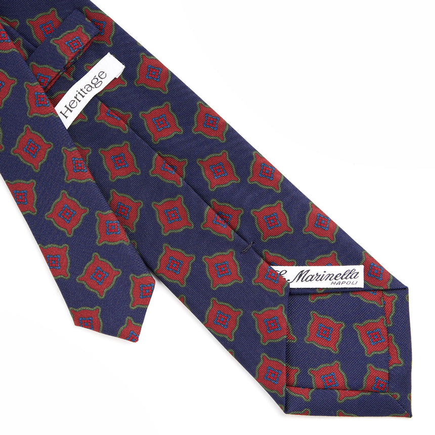 DARK BLUE HERITAGE COLLECTION SILK TIE