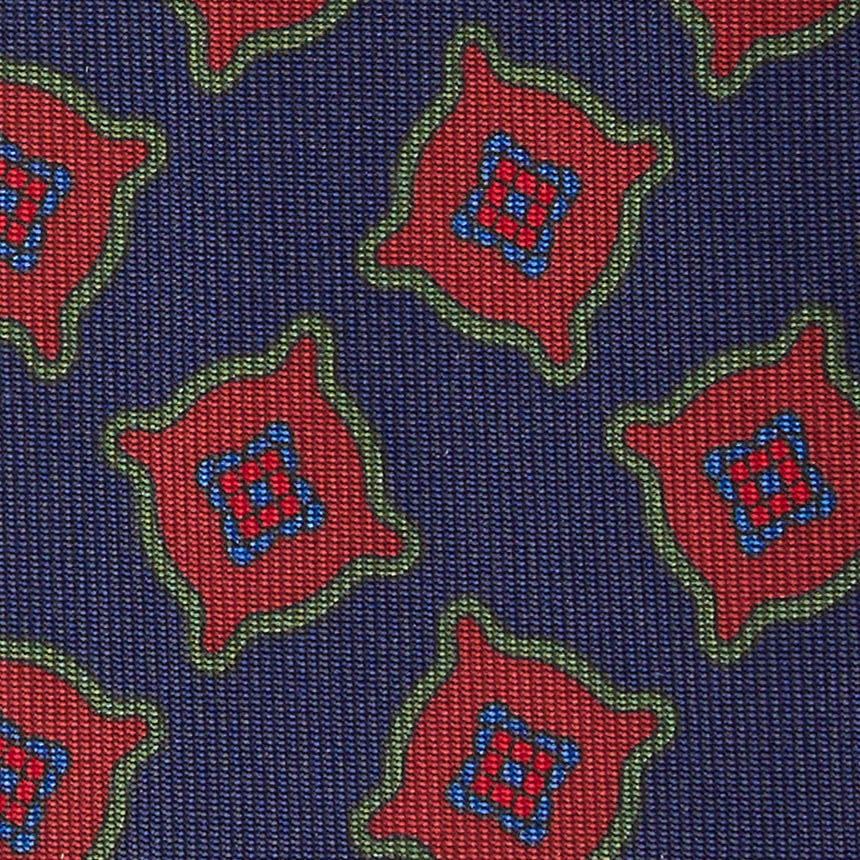 DARK BLUE HERITAGE COLLECTION SILK TIE