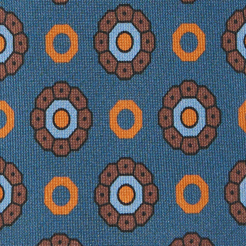 CRAVATTA IN SETA BLU MEDIO COLLEZIONE HERITAGE