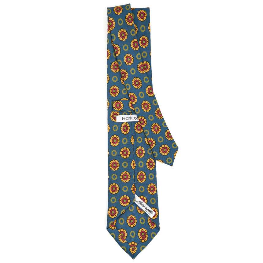 MID BLUE HERITAGE COLLECTION SILK TIE