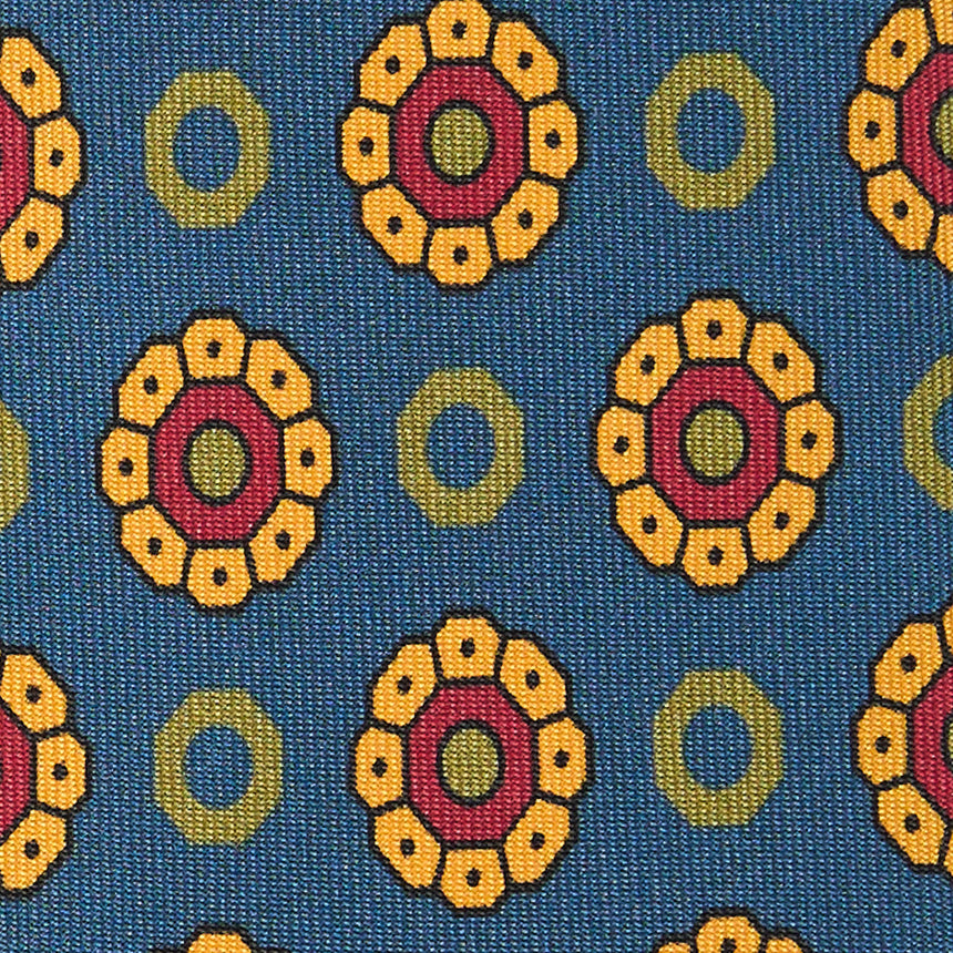 MID BLUE HERITAGE COLLECTION SILK TIE