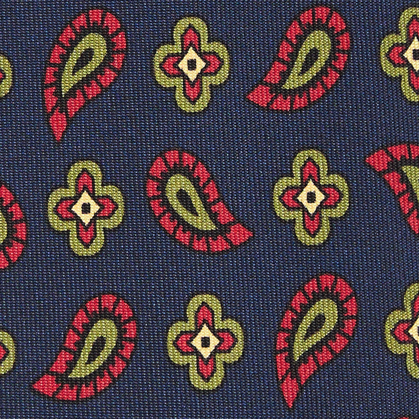 CRAVATTA IN SETA BLU SCURO COLLEZIONE HERITAGE