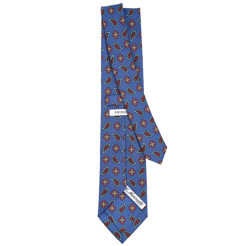 CRAVATTA IN SETA BLU MEDIO