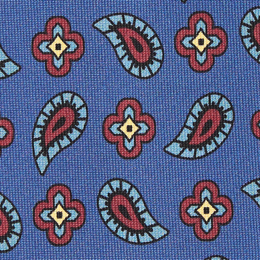 CRAVATTA IN SETA BLU MEDIO