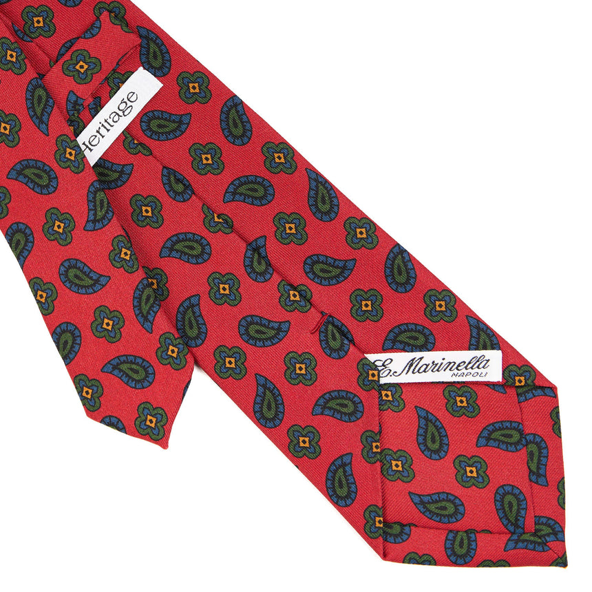 CRAVATTA IN SETA ROSSO COLLEZIONE HERITAGE