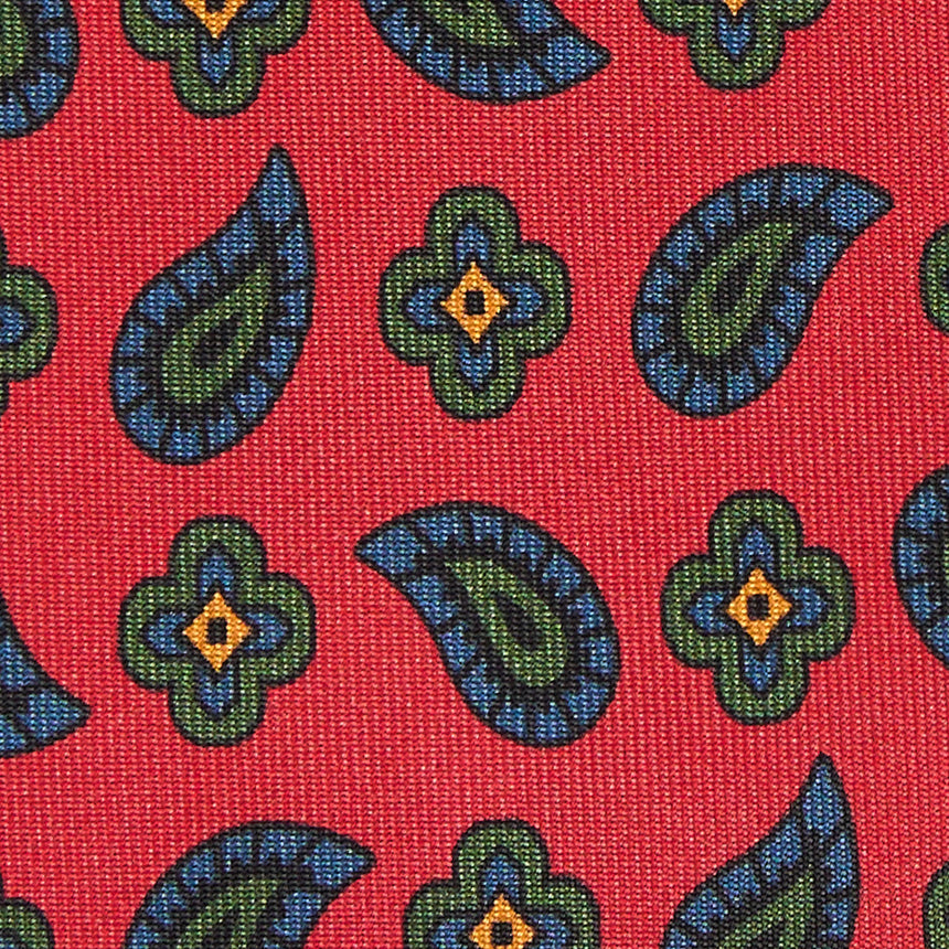 CRAVATTA IN SETA ROSSO COLLEZIONE HERITAGE