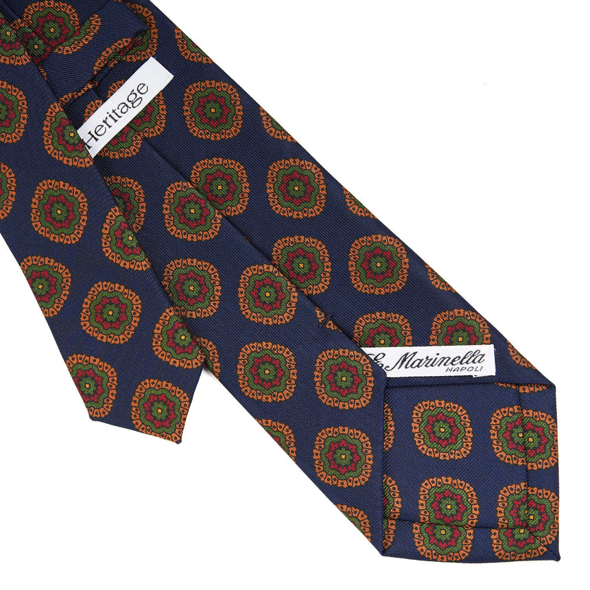 CRAVATTA IN SETA BLU SCURO COLLEZIONE HERITAGE