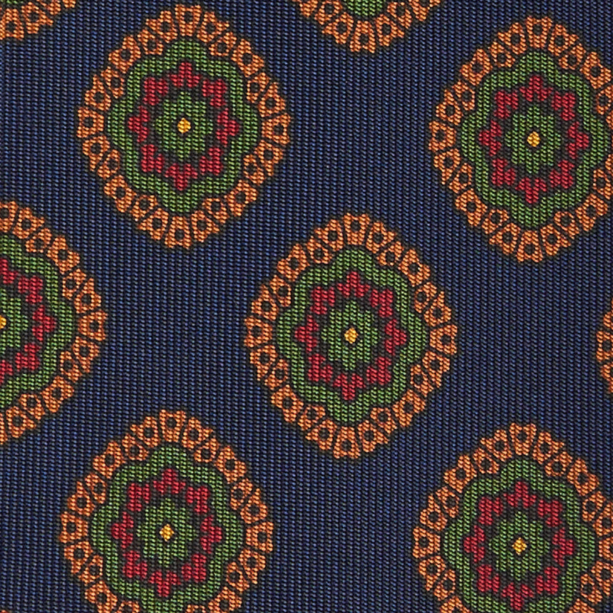 CRAVATTA IN SETA BLU SCURO COLLEZIONE HERITAGE