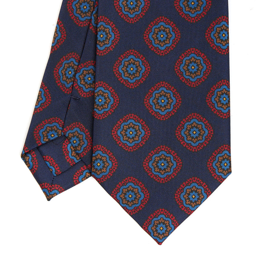 DARK BLUE HERITAGE COLLECTION SILK TIE