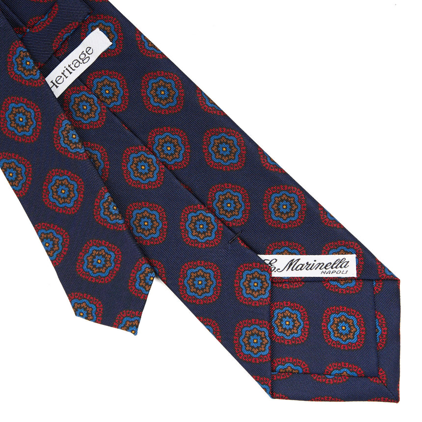 DARK BLUE HERITAGE COLLECTION SILK TIE
